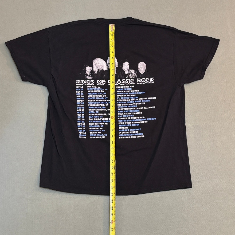 REO Speedwagon Kings of Classic Rock‎ 2019 Tour T-Shirt Mens XL Black Gildan AOR - Picture 6 of 6